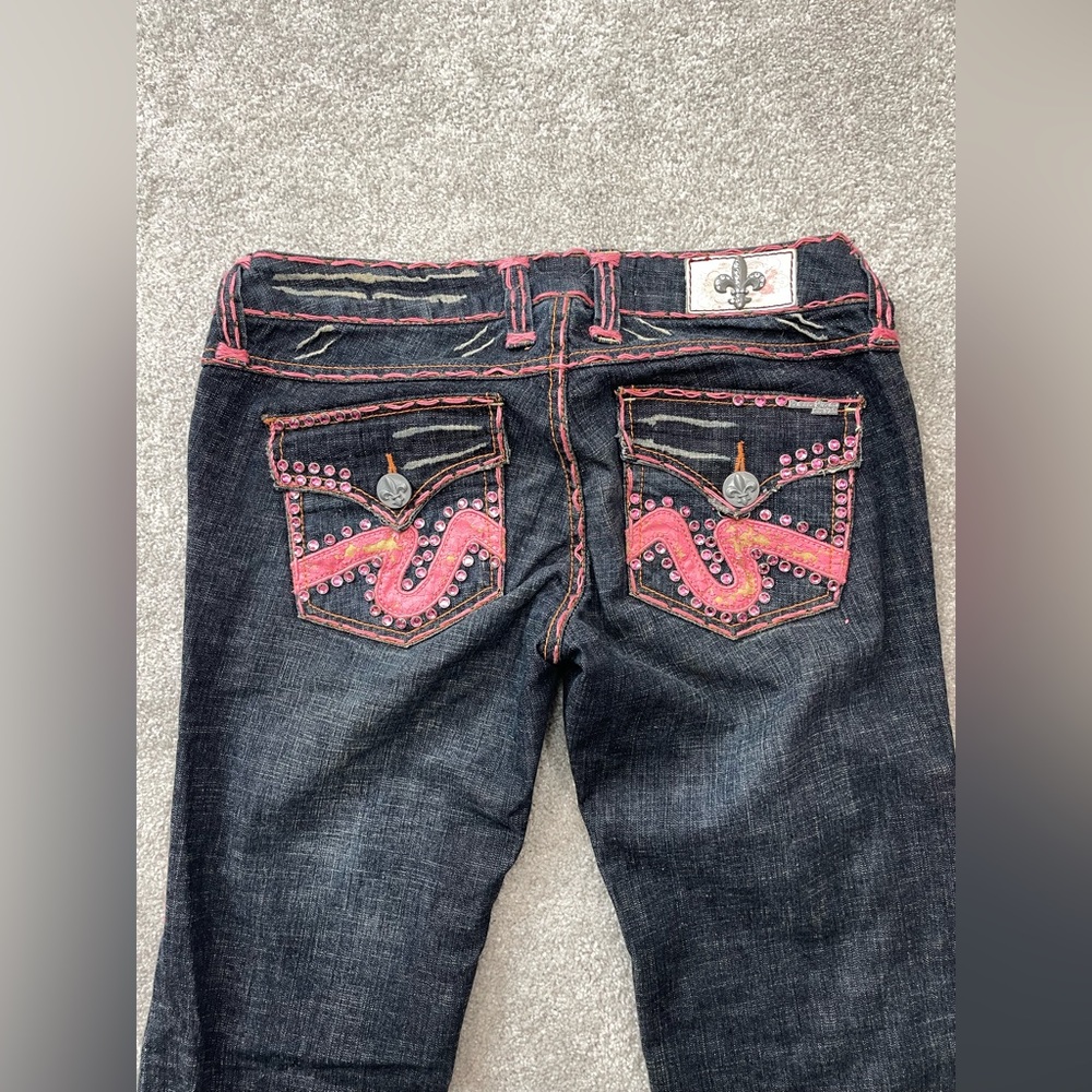 LBJC Pink Stitch Boot Cut Denim jeans size 28